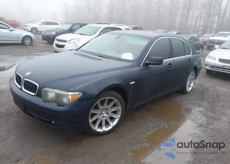 2004 BMW 745I z USA, uszkodzony, nr VIN WBAGL63514DP73135